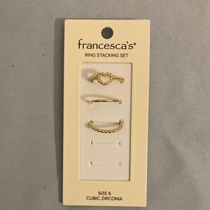 Francesca's Gold and Silver Ring Trio